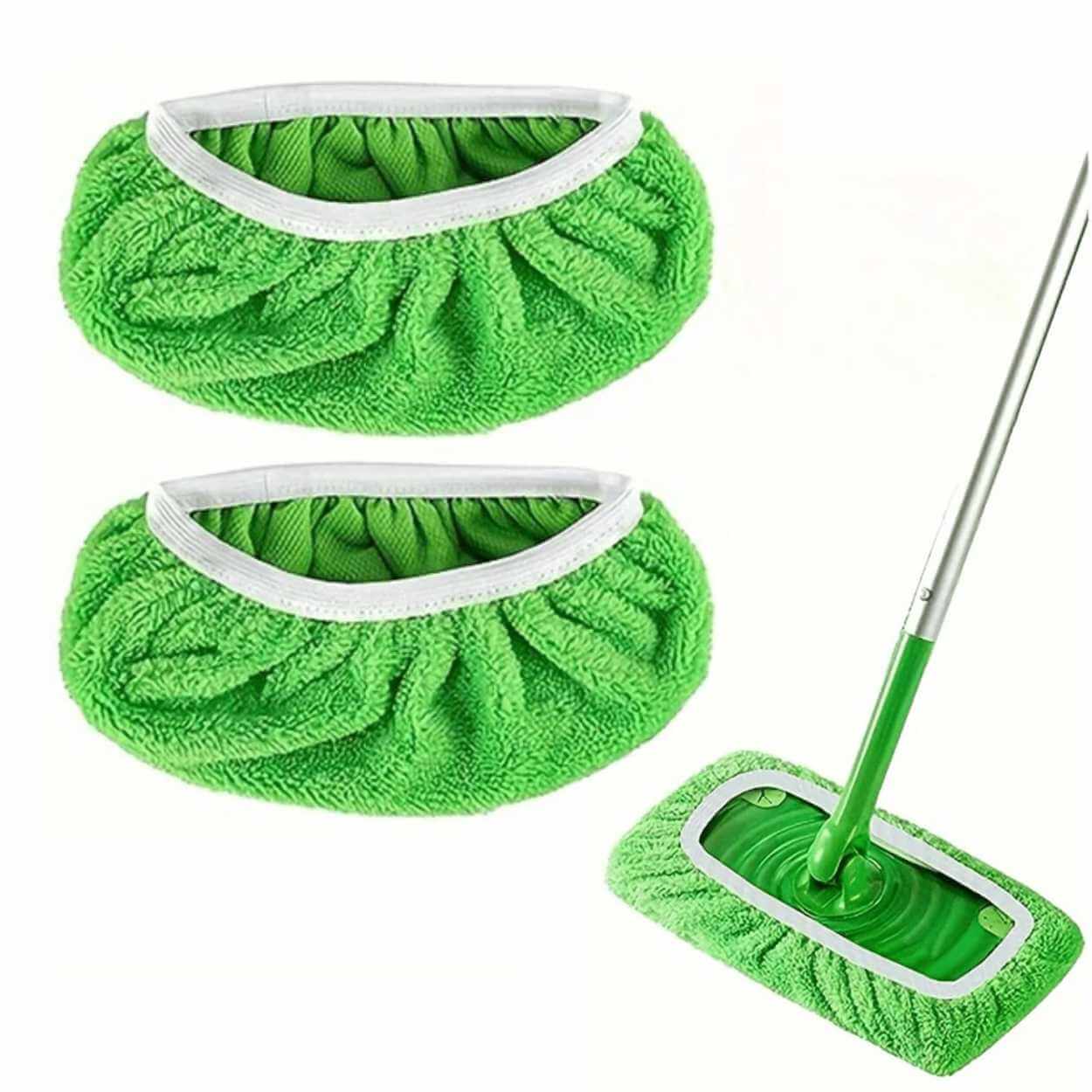 2-Pack Återanvändningsbar Sweeper Mikrofiberduk XL Grön 43x11,7cm