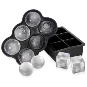 2-Pack Silikon Isform - 6st Stora Isbitar och Isbollar