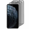 3-Pack iPhone 11 Privacy Skärmskydd Heltäckande HD Härdat Glas