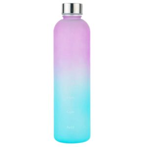 Minimalistisk Motivational Vattenflaska med Tidsmarkör 1000ml Rosa