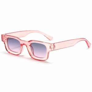 Moderna Tjocka Solglasögon Rosa