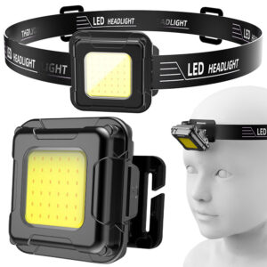 Lättvikt Mini LED Pannlampa för Löpning COB