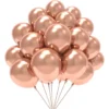 50-pack Ballonger Roséguld Metallic Fest Födelsedag 26cm