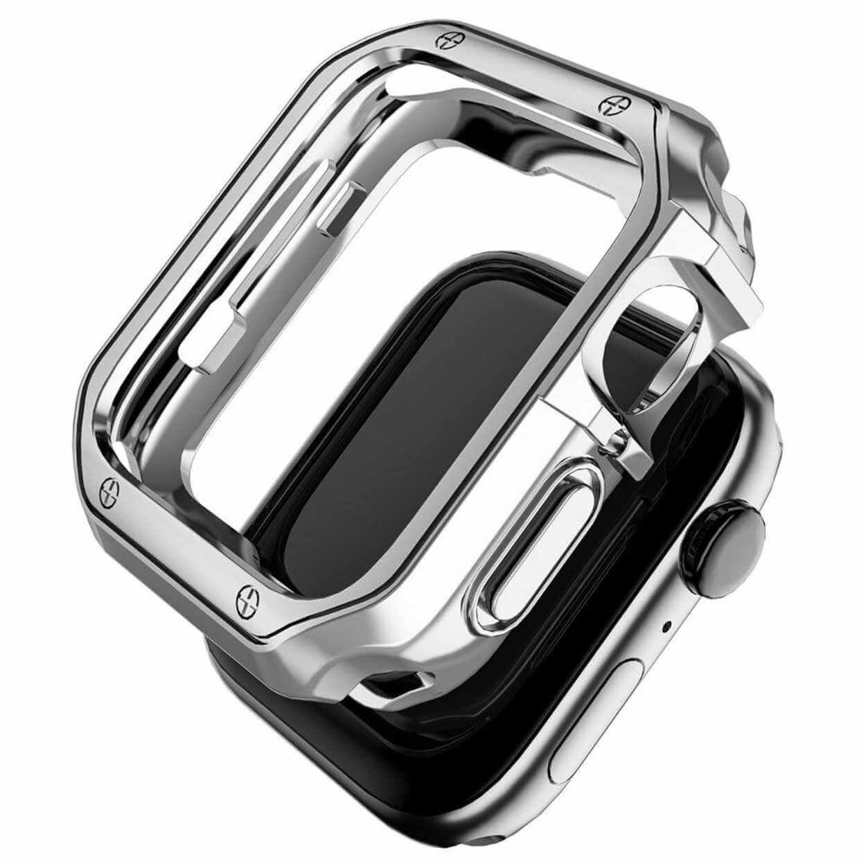 Apple watch ultra 49mm tpu skal case bumper silver