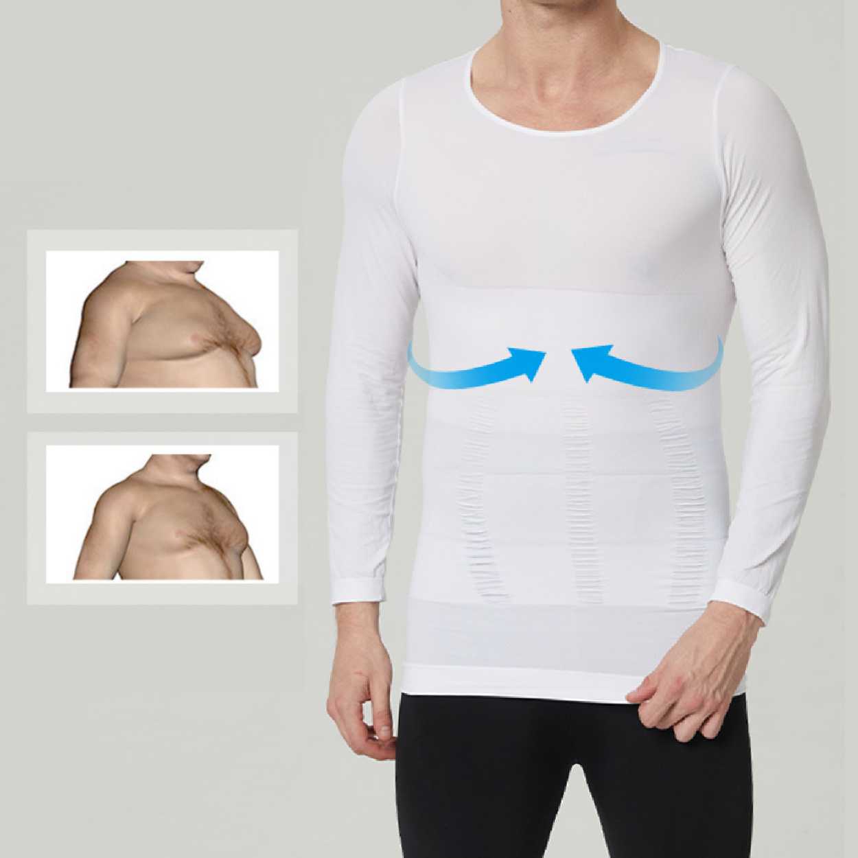 Formande hållnings t-shirt | posture shirt | kompressionströja vit - bild 8