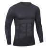 Långärmad hållningströja | kompressionströja | shaping t-shirt bättre hållning svart