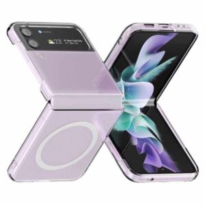Galaxy Z Flip 4 Magnetiskt Mobilskal Magsafe Kompatibel Genomskinligt