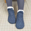 Toffelsockor - mjuka varma fodrade tofflor blå
