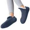 Toffelsockor - mjuka varma fodrade tofflor blå
