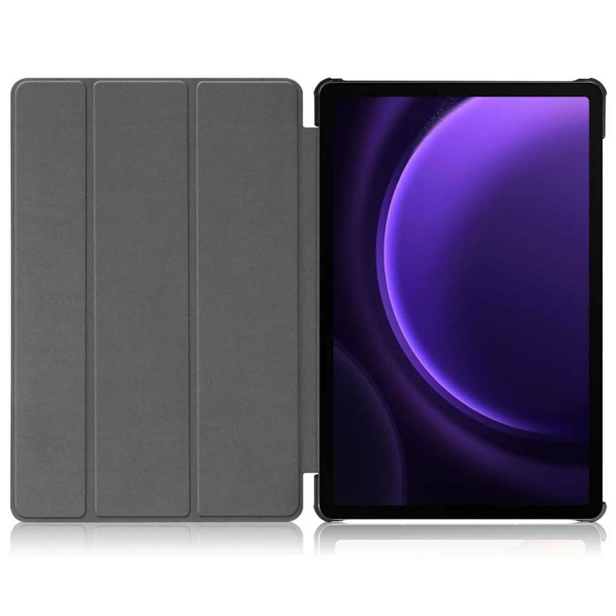 Galaxy tab a8 10,5" skal fodral tri-fold smart case svart - bild 3