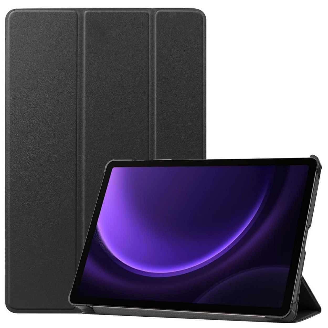 Galaxy tab a8 10,5" skal fodral tri-fold smart case svart