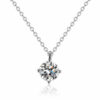 Halsband Rund Diamant CZ Kristall Silver