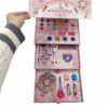3-i-1 nagel, makeup och smyckesskrin för barn enhörning rosa