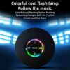 Vattentät duschhögtalare med rgb led - bluetooth högtalare med sugkopp svart