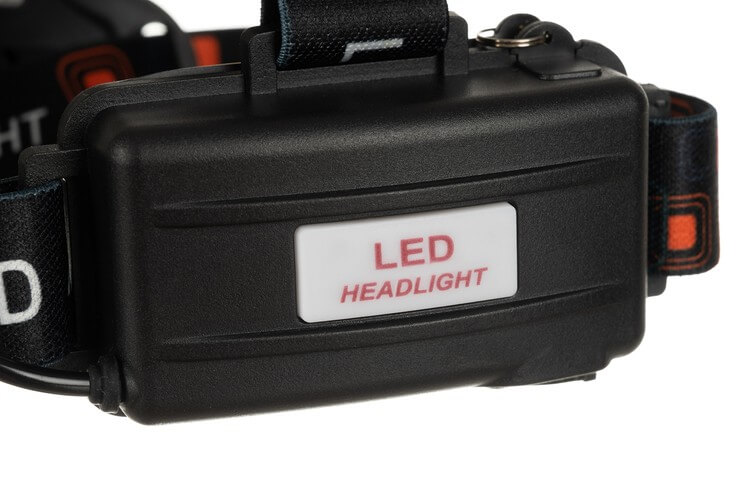 Kraftfull pannlampa 5 led cree t6 med 2st laddare - bild 5