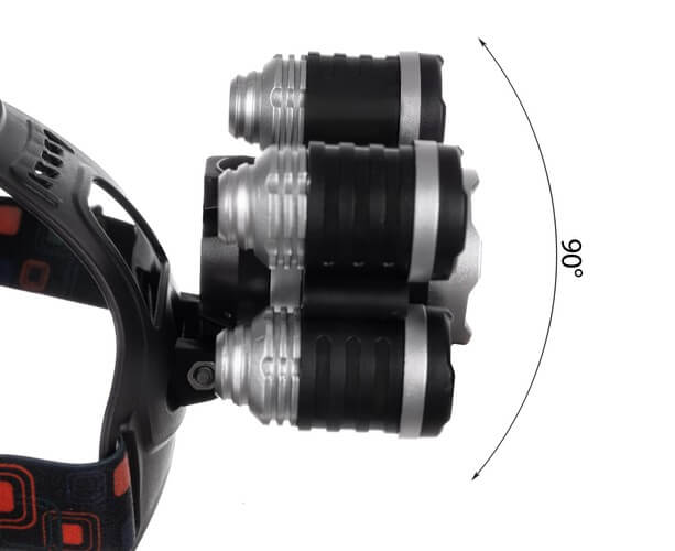 Kraftfull pannlampa 5 led cree t6 med 2st laddare - bild 6