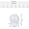 Led-lampor till sminkspegel | 10st självhäftande spegellampor med usb