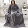 Superstor hoodie blanket | xxl filtmorgonrock grå