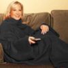 Superstor hoodie blanket | xxl filtmorgonrock svart