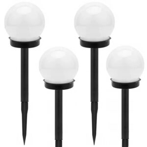 4-Pack Solcellslampor Klot Trädgårdsbelysning