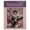 Måla efter nummer set | penslar, färg och duk på träram | katt 40x50cm