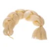 Syntetiska hårflätor peruk blond