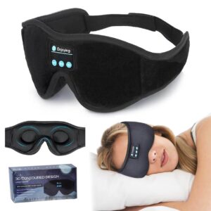 3D Memory Foam Sovmask med Bluetooth Hörlurar | Lyx Sovhörlurar Svart