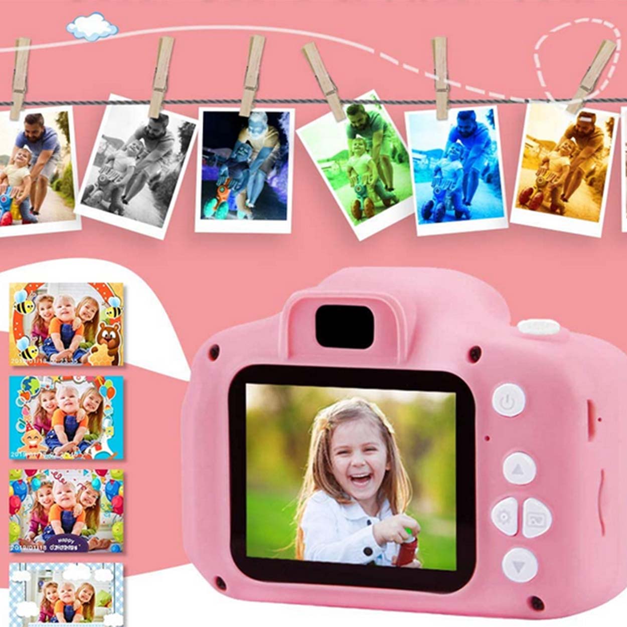 Digitalkamera för barn katt rosa - bild 3