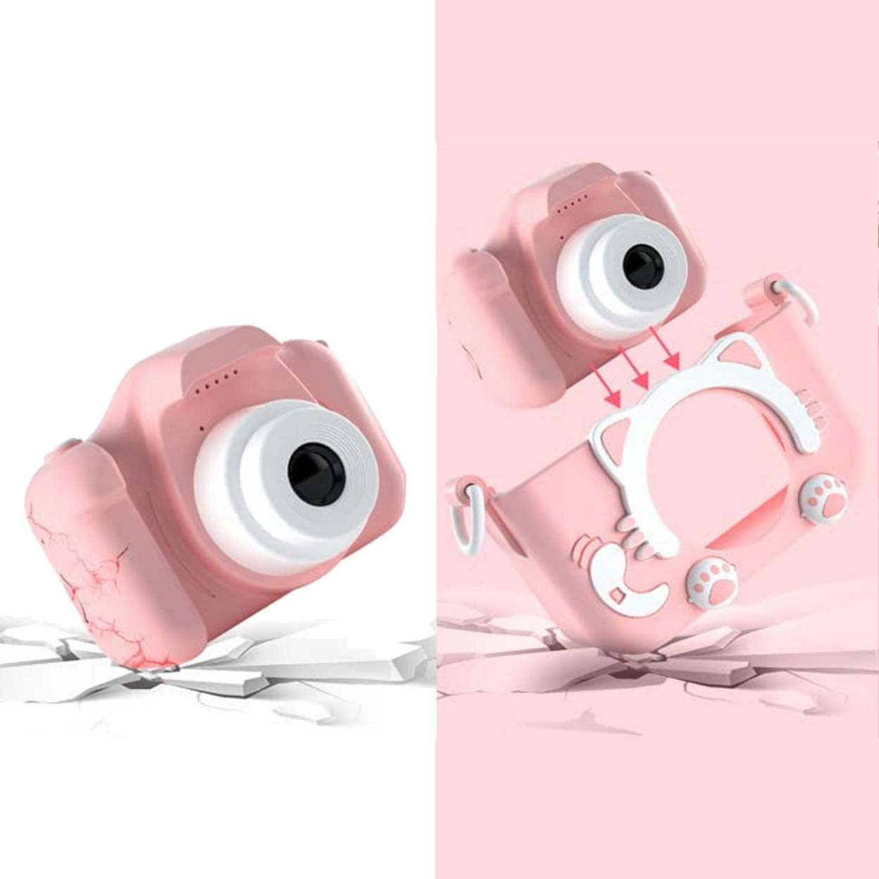 Digitalkamera för barn katt rosa - bild 6