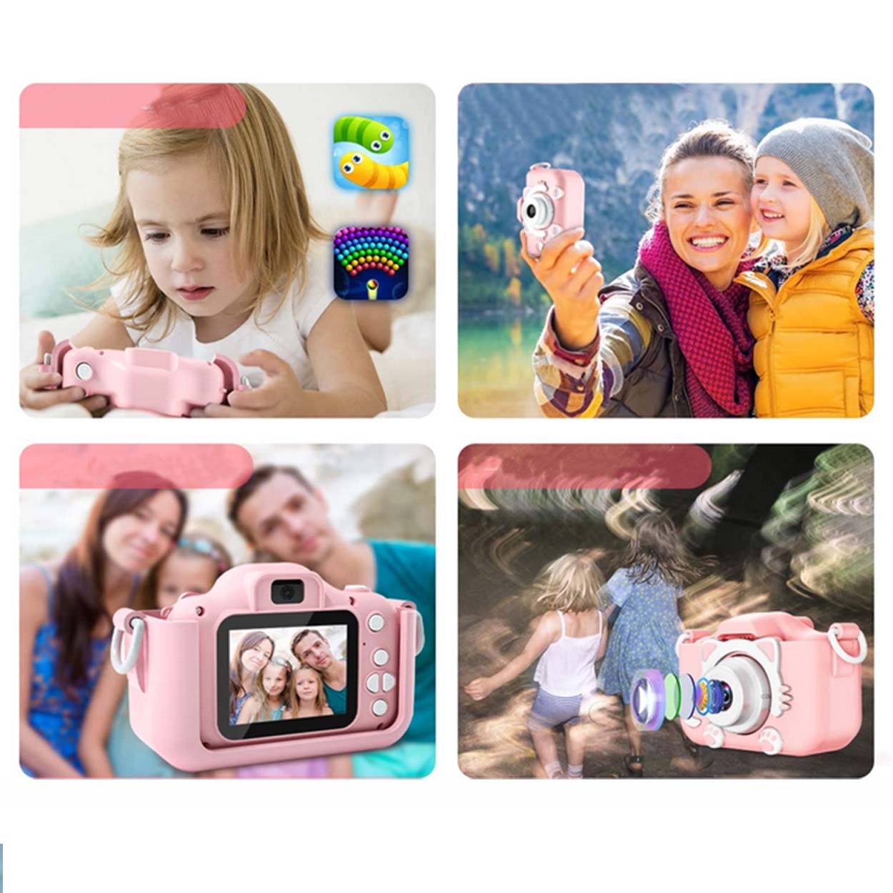 Digitalkamera för barn katt rosa - bild 4