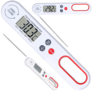 Digital Stektermometer | Vikbar | Omedelbar Läsning Vit