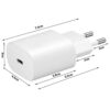 Snabbladdare usb-c 20w | väggladdare vit