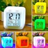 Väckarklocka rgb led nattlampa alarmklocka