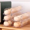 2-pack äggdispenser för kylskåp | ägglåda för 14 ägg transparent