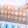 2-pack äggdispenser för kylskåp | ägglåda för 14 ägg transparent