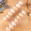 2-pack äggdispenser för kylskåp | ägglåda för 14 ägg transparent