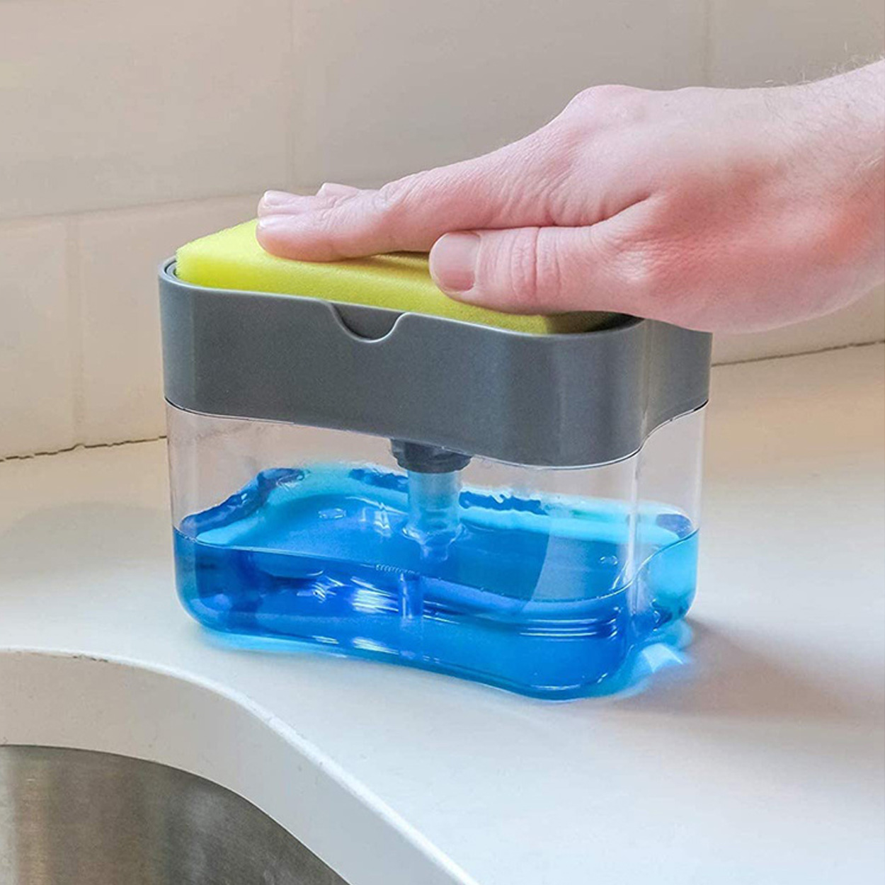 Diskmedelsdispenser och hållare för tvättsvamp - bild 6