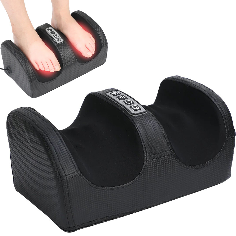 Elektrisk fot- & vadmassör med värme | massagekudde för fötter och ben
