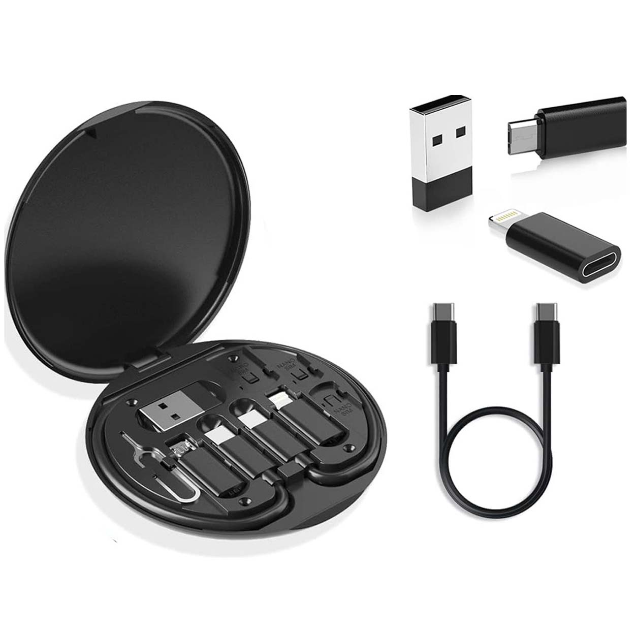 Laddkabel 60w för alla mobiltelefoner | adapter-kit för laddning och simkort | resetillbehör - bild 2