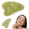 Gua Sha Ansiktsverktyg Natursten Äkta Jade Grön