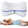 Ortopedisk benkudde | ergonomisk knäkudde i memory foam för sidosovare