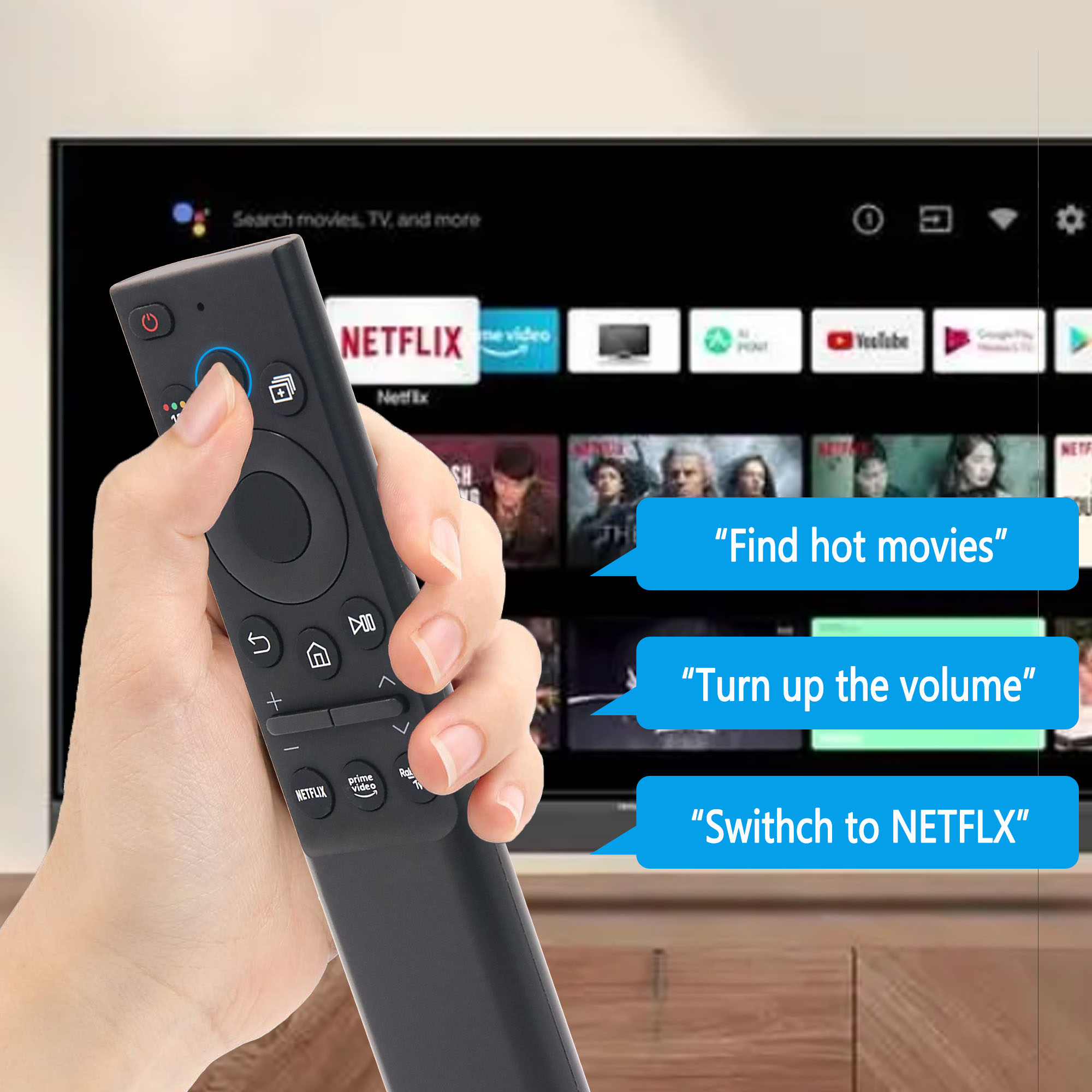 Samsung smart tv fjärrkontroll med röststyrning bn59-01357d kompatibel - bild 5