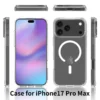 Iphone 17 pro max magnetiskt mobilskal magsafe kompatibel genomskinligt