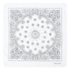 Dubbelsidig Bandana i 100% Bomull – Paisleymönster 55x55 cm, Vit