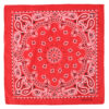 Dubbelsidig Bandana i 100% Bomull – Paisleymönster 55x55 cm, Röd