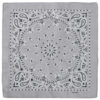 Dubbelsidig Bandana i 100% Bomull – Paisleymönster 55x55 cm, Ljusgrå