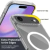 Iphone 17 air magnetiskt mobilskal magsafe kompatibel genomskinligt