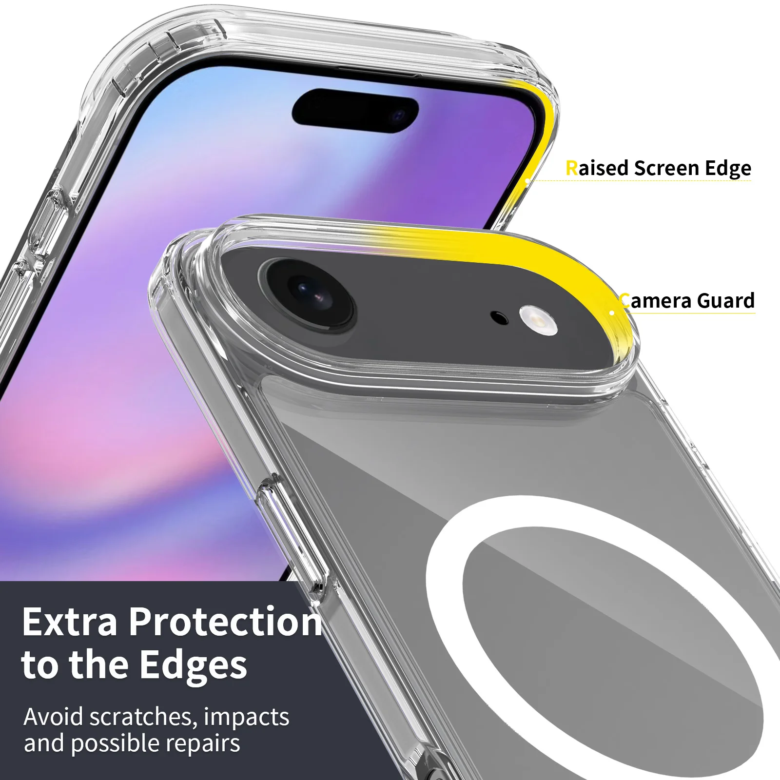 Iphone 17 air magnetiskt mobilskal magsafe kompatibel genomskinligt - bild 4