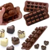 Silikon Chokladform 15 Hjärtan Praliner Bakform