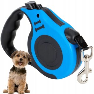 Automatiskt Hundkoppel 5m 15kg Blå